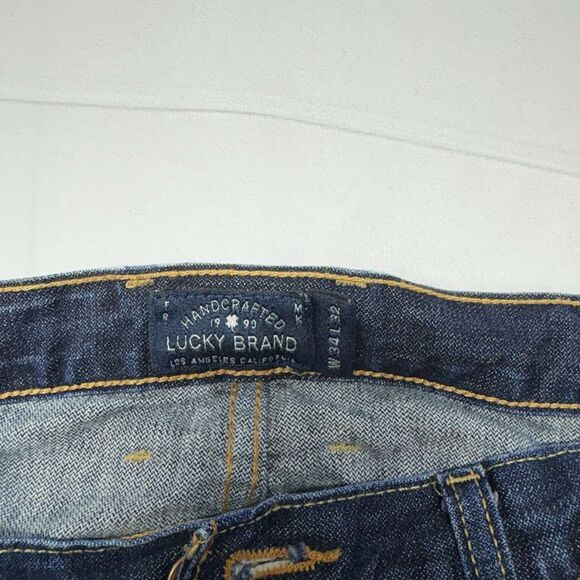 Lucky Brand 221 Original Straight Dark Blue Wash Denim Jeans Pants Men’s W34 L32 - Picture 5 of 8